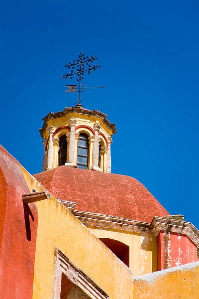 North America, Mexico, Guanajuato. Dome of the Church of San Roque