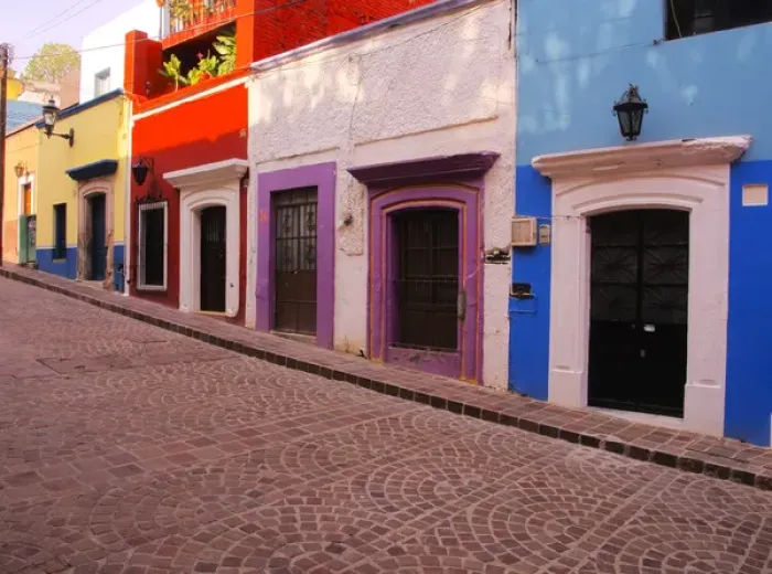 Framed Print : North America; Mexico; Guanajuato; Colorful Back Alley of Guanajuato Mexico