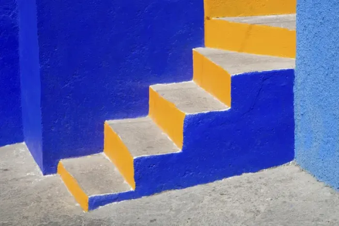 Framed Print : North America, Mexico, Guanajuato. Very colorful stairs Framed Print : North America, Mexico, Guanajuato. Very colorful stairs
