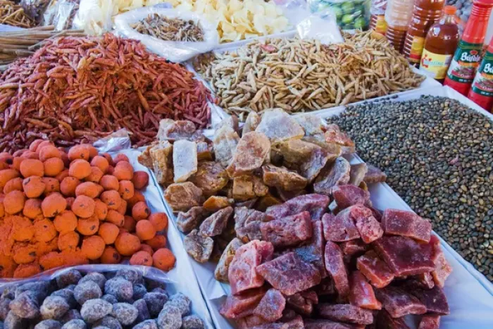 Framed Print : North America, Mexico, Guanajuato state, San Miguel de Allende. An assortment of snack foods