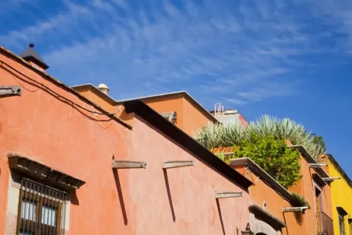 Framed Print : North America, Mexico, Guanajuato state, San Miguel de Allende. Gardens on the rooftop