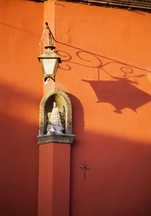 Framed Print : North America, Mexico, Guanajuato state, San Miguel de Allende. A street lantern Framed Print : North America, Mexico, Guanajuato state, San Miguel de Allende. A street lantern