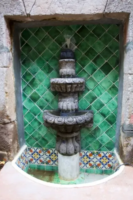 Framed Print : North America, Mexico, Guanajuato state, San Miguel de Allende. A fountain in Framed Print : North America, Mexico, Guanajuato state, San Miguel de Allende. A fountain in