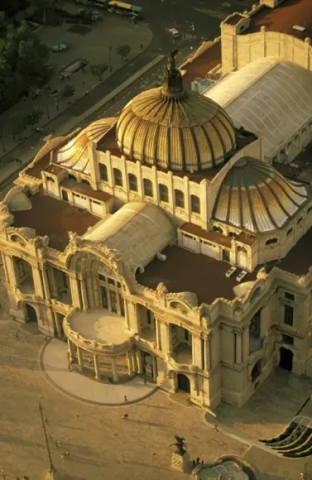Framed Print : North America, Mexico, Mexico City, Palacio de Bellas Artes. Overhead view at sunset Framed Print : North America, Mexico, Mexico City, Palacio de Bellas Artes. Overhead view at sunset