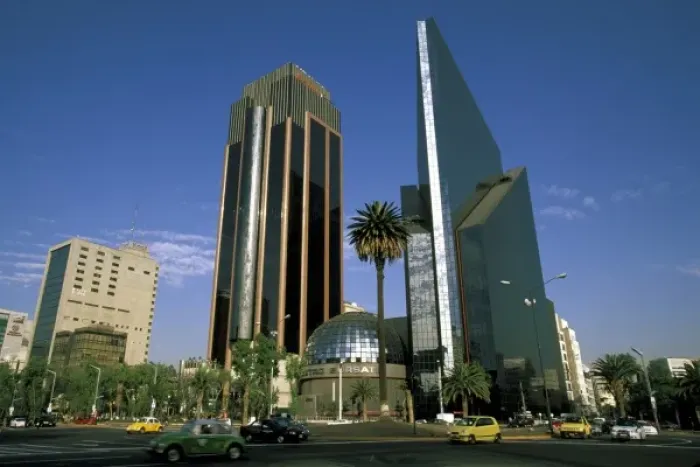 Framed Print : North America, Mexico, Mexico City, Paseo de la Reforma. Centro Bursatil, stock exchange Framed Print : North America, Mexico, Mexico City, Paseo de la Reforma. Centro Bursatil, stock exchange