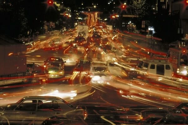 North America, Mexico, Mexico City. Traffic