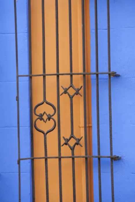 Framed Print : North America, Mexico, Oaxaca Province, Oaxaca, wrought-iron window grill Framed Print : North America, Mexico, Oaxaca Province, Oaxaca, wrought-iron window grill