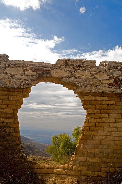 North America, Mexico, Pozos. The mining ruins of Cinco Senores near the town of