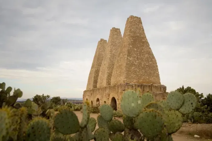 Framed Print : North America, Mexico, Pozos. The smelting ovens at the ruins of the old Santa Brigida