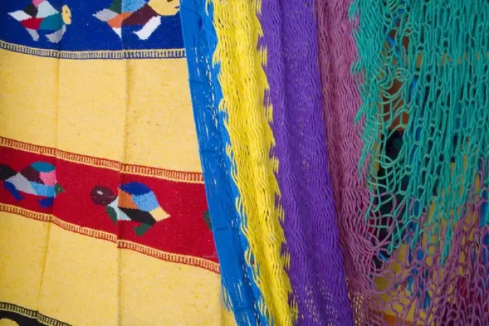 Framed Print : North America, Mexico, Quintana Roo, Tulum. A colorful display of a hammock Framed Print : North America, Mexico, Quintana Roo, Tulum. A colorful display of a hammock