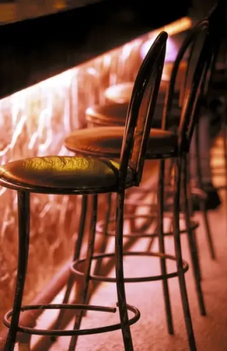 Framed Print : North America, Mexico, Quintana Roo, Playa del Carmen. Barstools in pink light Framed Print : North America, Mexico, Quintana Roo, Playa del Carmen. Barstools in pink light
