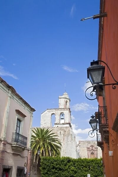 North America, Mexico, San Miguel de Allende. A view of a bell tower