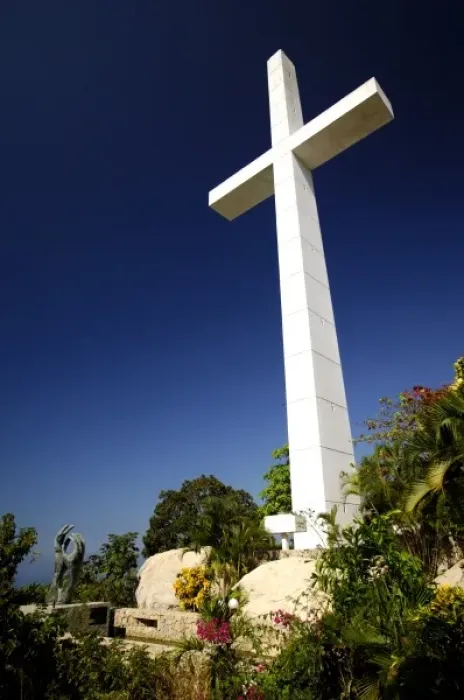 Framed Print : North America, Mexico, State of Guerrero, Acapulco, Las Brisas. Chapel of Peace with Framed Print : North America, Mexico, State of Guerrero, Acapulco, Las Brisas. Chapel of Peace with