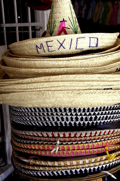North America, Mexico, State of Guerrero, Acapulco. Typical Mexican sombreros