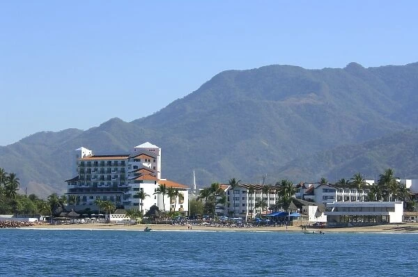 North America, Mexico, State of Jalisco, Puerto Vallarta. View of Puerto Vallarta from Banderas Bay
