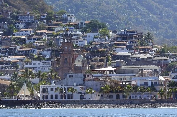 North America, Mexico, State of Jalisco, Puerto Vallarta. View of old historic area