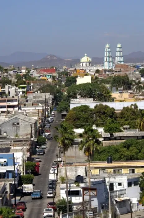 Framed Print : North America, Mexico, State of Sinaloa, Mazatlan. Street view of the Old Historic
