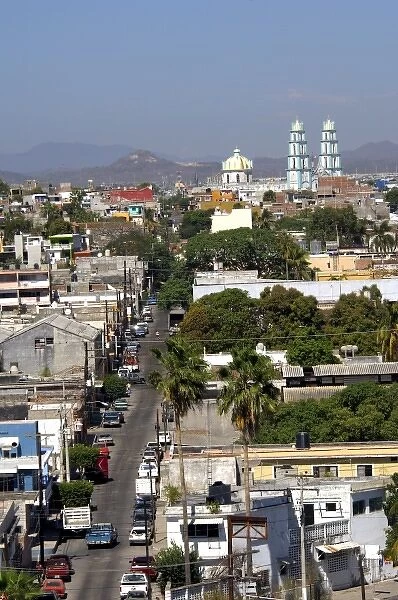North America, Mexico, State of Sinaloa, Mazatlan. Street view of the Old Historic