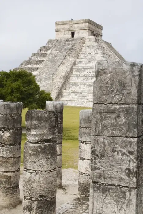 Framed Print : North America, Mexico, Yucatan. Chichen Itza is a large pre-Columbian archaeological