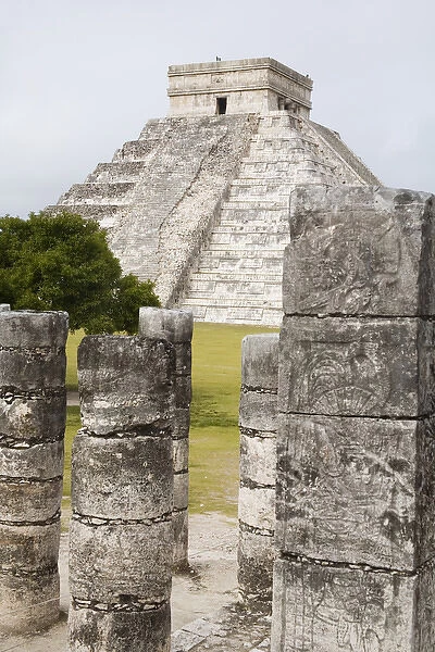 North America, Mexico, Yucatan. Chichen Itza is a large pre-Columbian archaeological