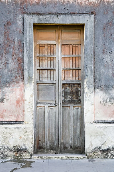North America, Mexico, Yucatan, Merida. Colorful doors of Merida