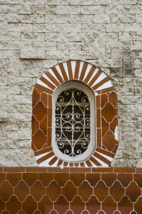 Framed Print : North America, Mexico, Yucatan, Merida. Tile work on the exterior of a brick building Framed Print : North America, Mexico, Yucatan, Merida. Tile work on the exterior of a brick building