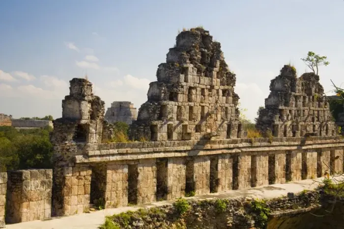 Framed Print : North America, Mexico, Yucatan, Uxmal. Uxmal, a large pre-Columbian ruined city