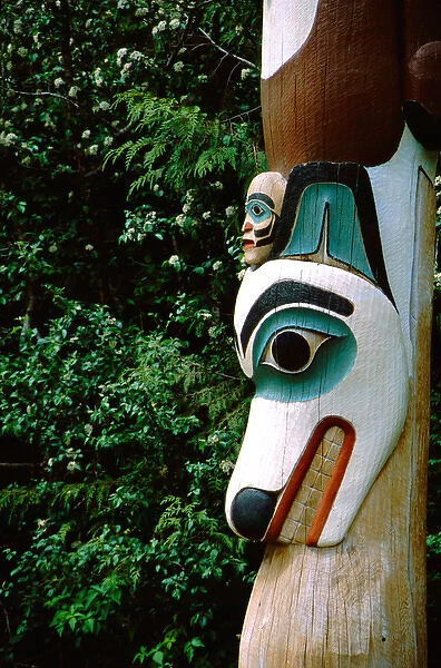 North America, United States, Alaska, Ketchikan, Saxman Totem Park. Native Tlingit