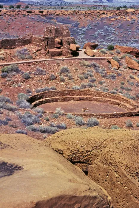 Framed Print : North America, United States, Arizona. Ancient structure part of pueblo in Wupatki