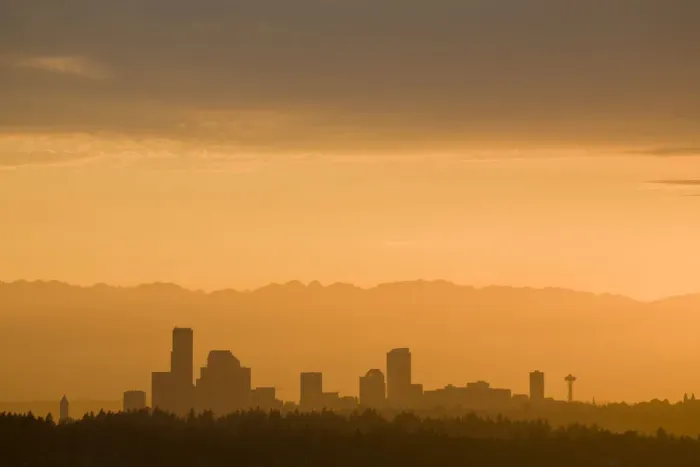 Framed Print : North America, United States, Washington, Seattle skyline and Olympic Mountains viewed Framed Print : North America, United States, Washington, Seattle skyline and Olympic Mountains viewed