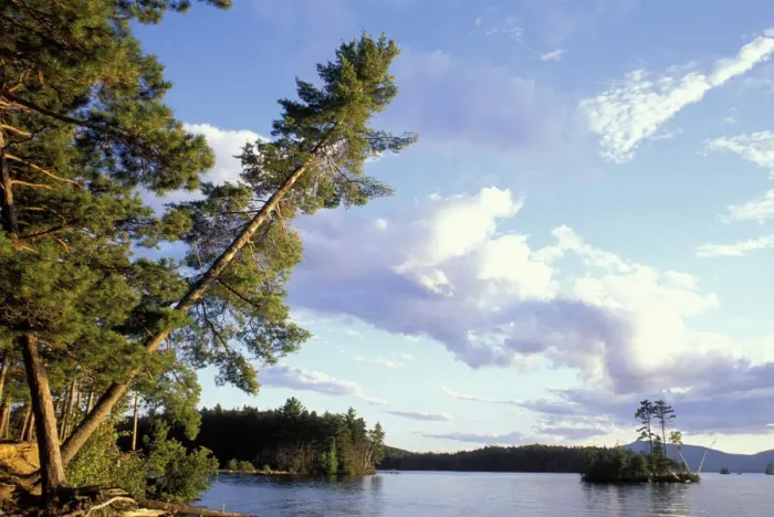 Framed Print : North America, US, ME, Northern Forest. Lily Bay on Moosehead Lake. Lily Bay State Park
