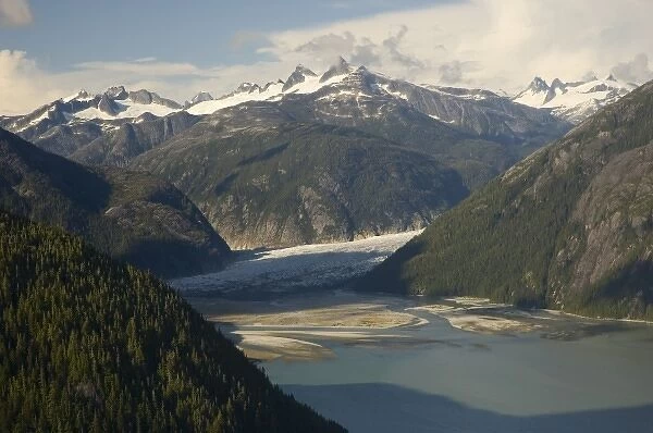 North America, USA, AK, Inside Passage. Baird Glacier viewed from float plane. At
