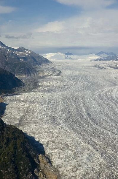 North America, USA, AK, Inside Passage. Southern end of Stikine Icefield is Le Conte Glacier