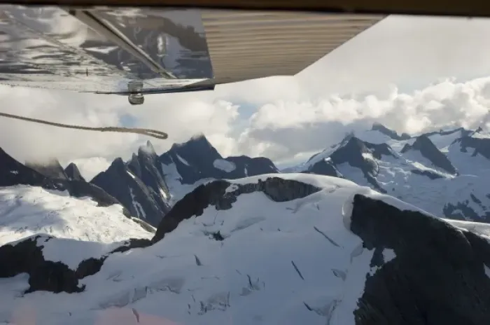 Framed Print : North America, USA, AK, Inside Passage. Dramatic vista from float plane of glaciers Framed Print : North America, USA, AK, Inside Passage. Dramatic vista from float plane of glaciers