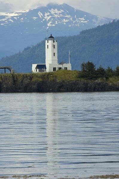 North America, USA, AK, Inside Passage. Five Fingers Lighthouse