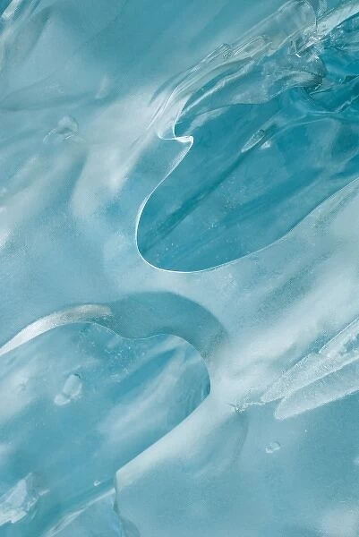 North America, USA, AK, Inside Passage. Patterns in glacial ice