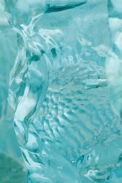 North America, USA, AK, Inside Passage. Dramatic blue glacial ice patterns
