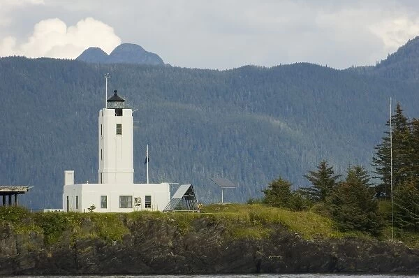 North America, USA, AK, Inside Passage Five Fingers Lighthouse