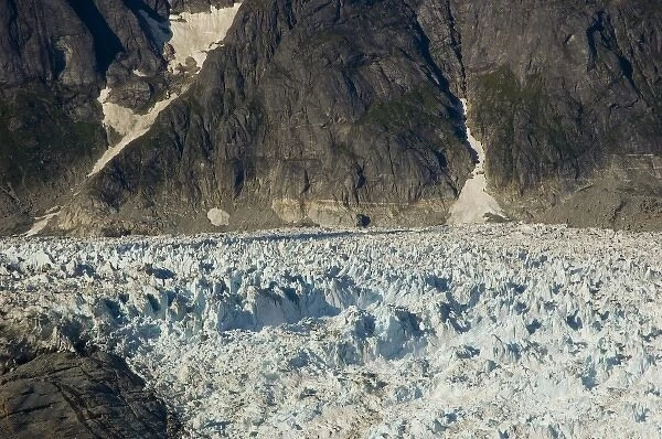 North America, USA, AK. Le Conte Glacier at southern end of Stikine Icefields seen