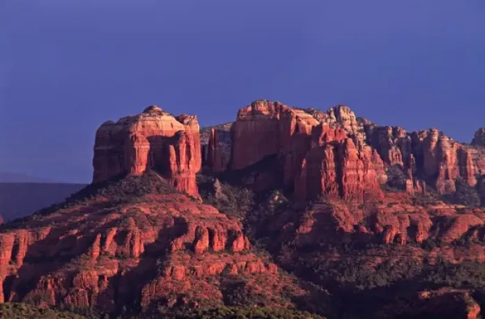 Framed Print : North America, USA, Arizona, Sedona. Cathedral Rock at sunset