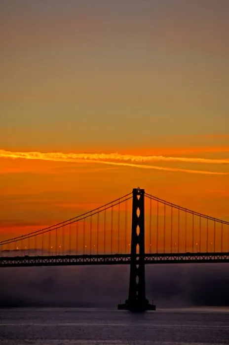 Framed Print : North America, USA, California, San Francisco. Sunrise & fog over the San Francisco Framed Print : North America, USA, California, San Francisco. Sunrise & fog over the San Francisco