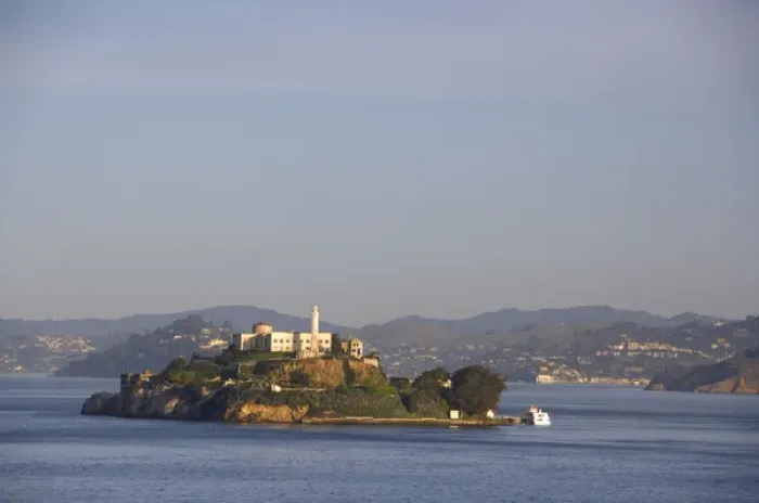 Framed Print : North America, USA, California, San Francisco. Alcatraz Island, historic federal