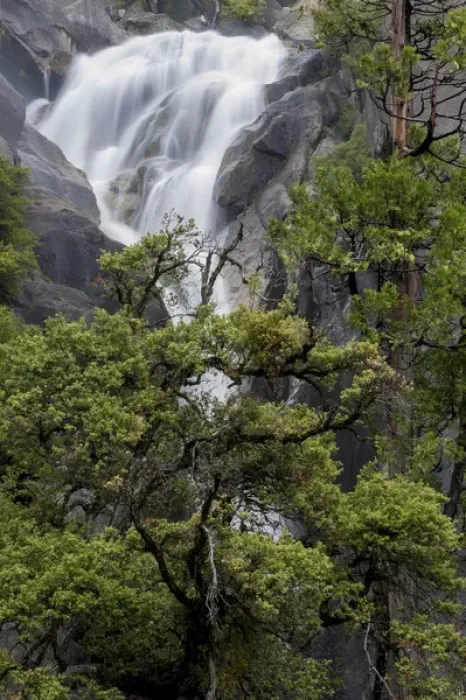 Framed Print : North America, USA, California, Yosemite National Park. Spring run-off at Cascade Falls