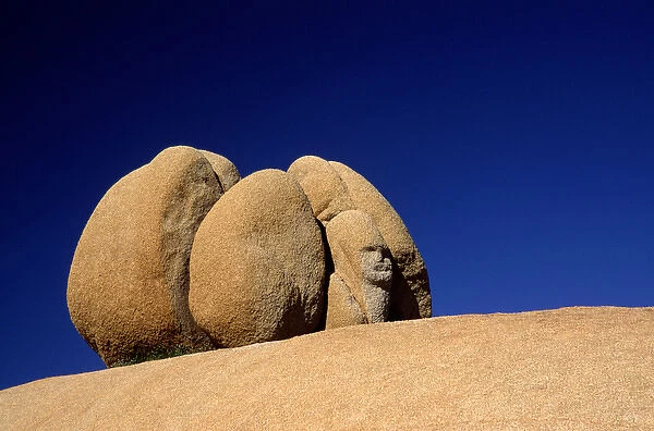 North America, USA, California, Joshua Tree National Park, Face in Granite Rocks