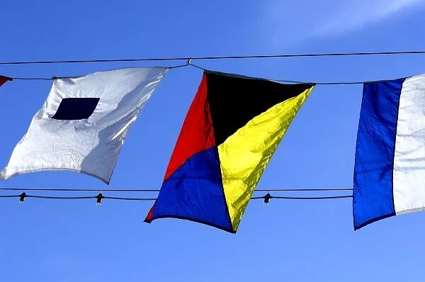 North America, USA, California, San Francisco. Nautical flags