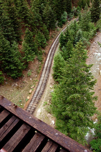 North America, USA, Colorado, Clear Creek County, Georgetown. The Colorado & Southern Railway