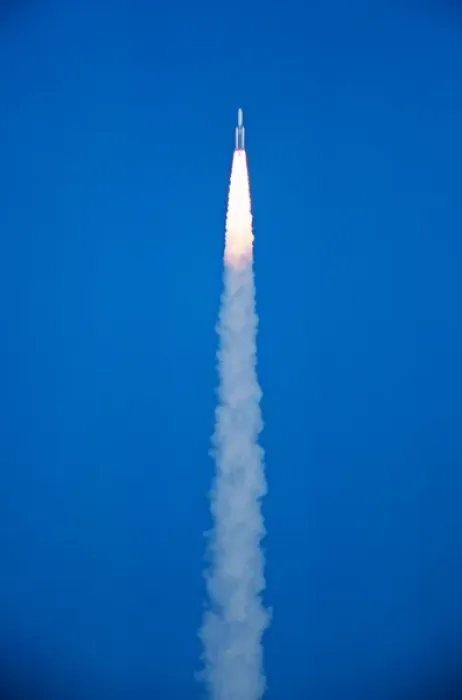 Framed Print : North America, USA, Florida, Cape Canaveral. A rocket launch at the John F. Kennedy