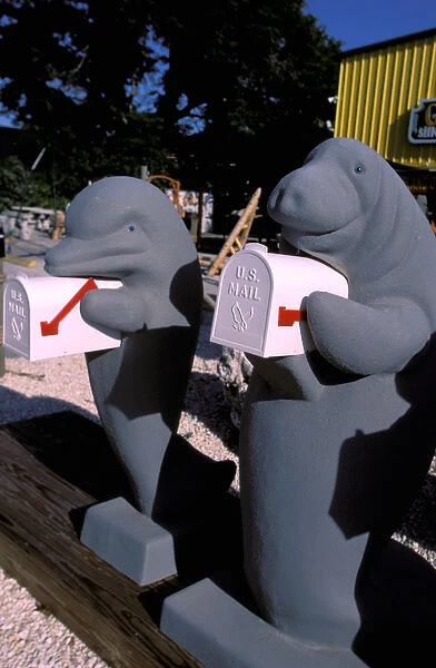 North America, USA, Florida, Key West. Marine themed mailboxes