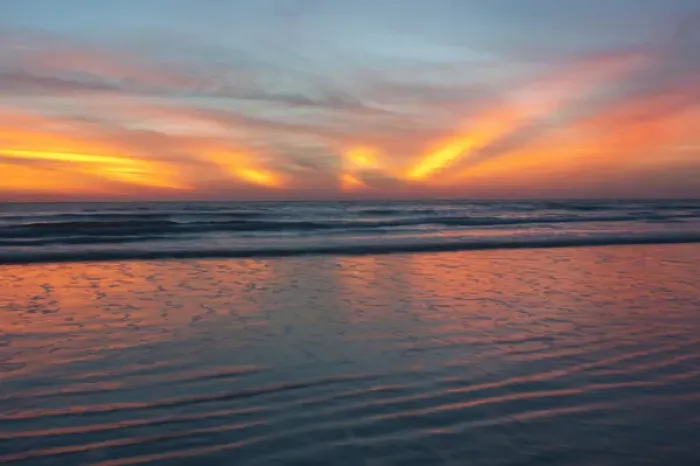 Framed Print : North America, USA, Florida, Sarasota, cloudy Sunset on the Crescent Beach, Siesta Key Framed Print : North America, USA, Florida, Sarasota, cloudy Sunset on the Crescent Beach, Siesta Key