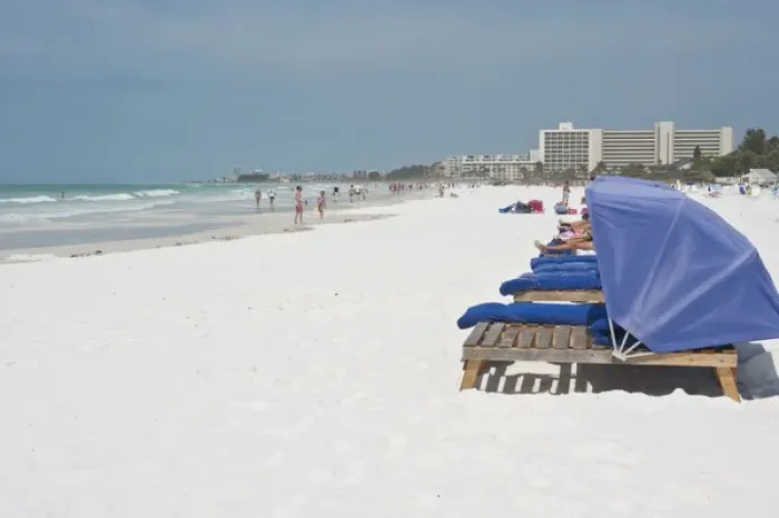 Framed Print : North America, USA, Florida, Sarasota, Crescent Beach, Siesta Key, People in cabanas Framed Print : North America, USA, Florida, Sarasota, Crescent Beach, Siesta Key, People in cabanas